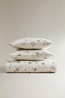 HOUSSE DE COUETTE SATIN IMPRIMÉ FLEUR