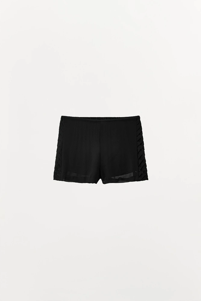 SHORT PLISSÉ