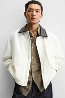CONTRASTING COLLAR JACKET