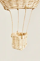 ABAT-JOUR PLAFONNIER ENFANT MONTGOLFIÈRE ROTIN