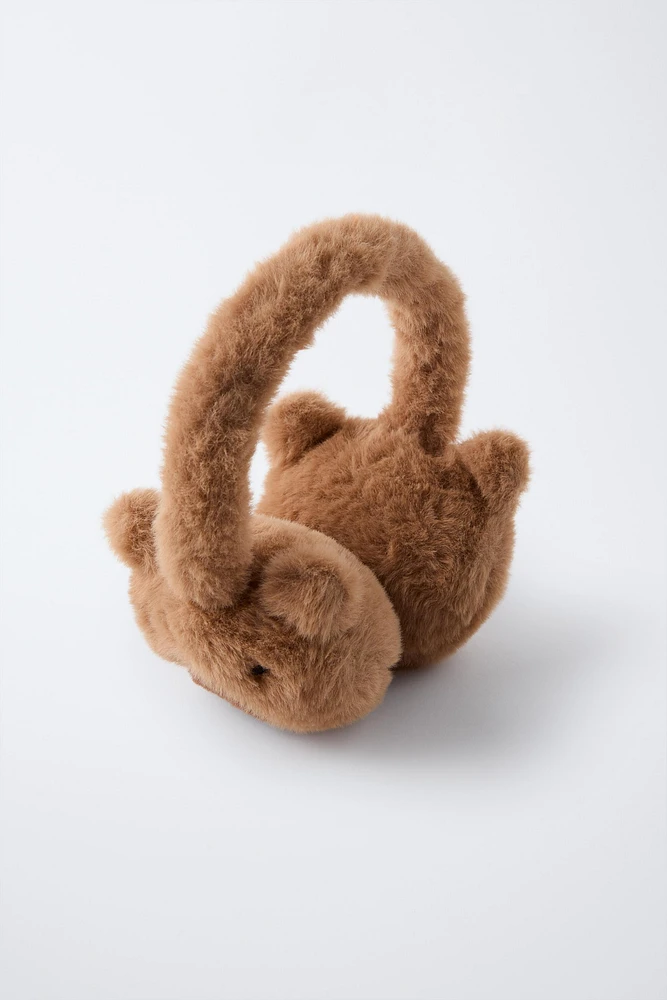 FAUX FUR CAPYBARA EAR MUFFS