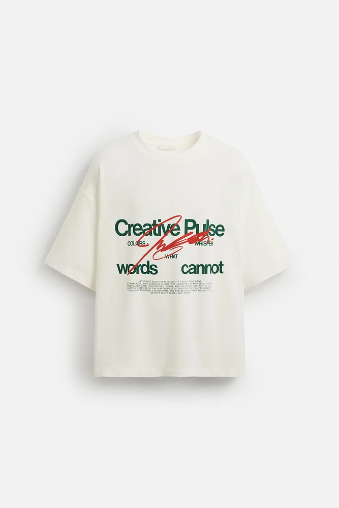 T-SHIRT À INSCRIPTION IMPRIMÉE