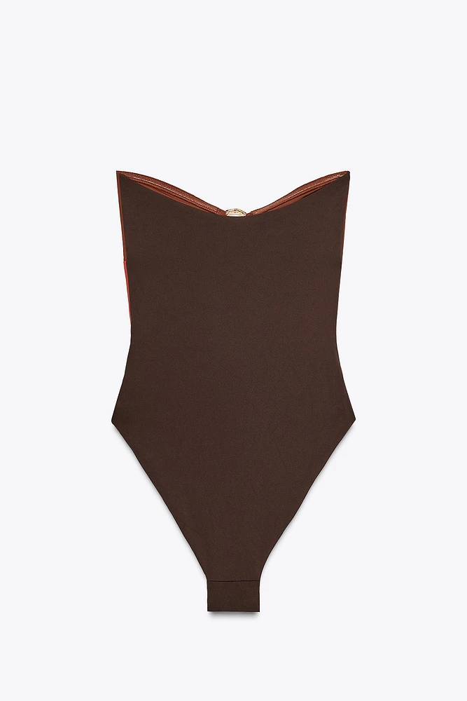 MAILLOT DE BAIN BANDEAU PIÈCES SPIRALE
