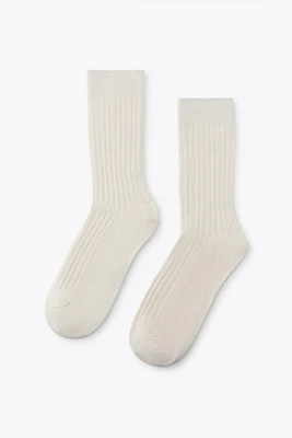 RIBBED SOCKS WITH VISCOSE