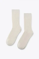 RIBBED SOCKS WITH VISCOSE