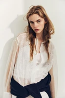 OVERSIZE ORGANZA LACE SHIRT