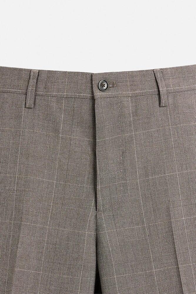 PLAID SUIT PANTS