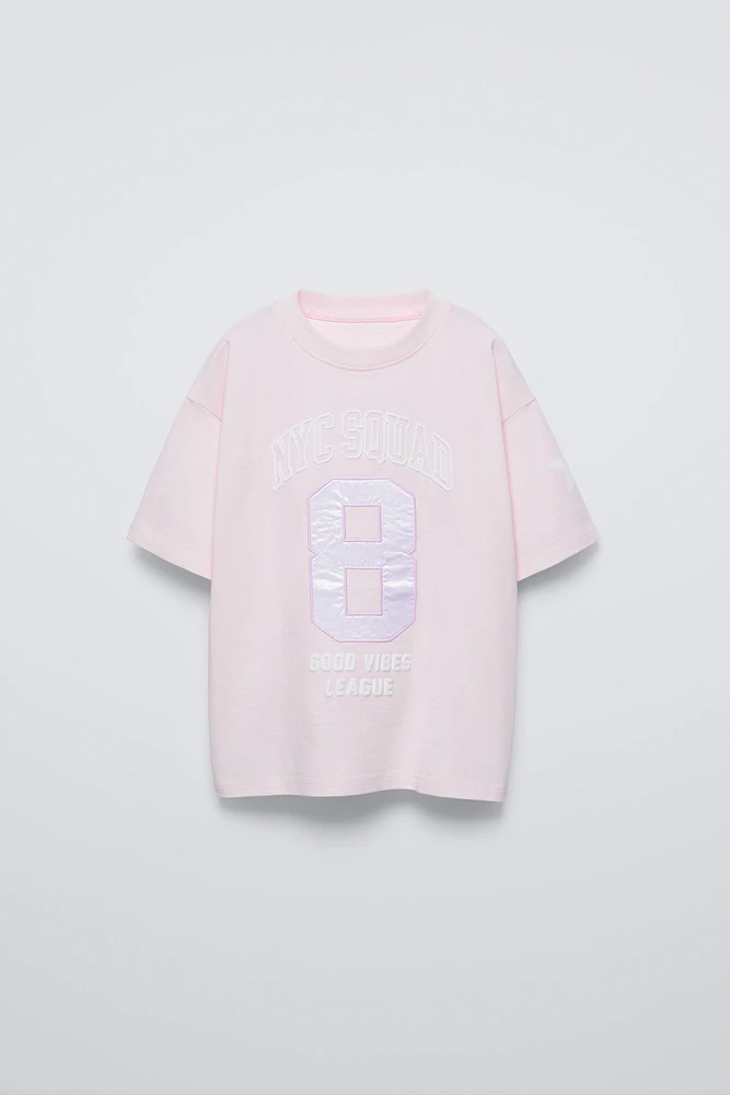 SATIN VARSITY T-SHIRT
