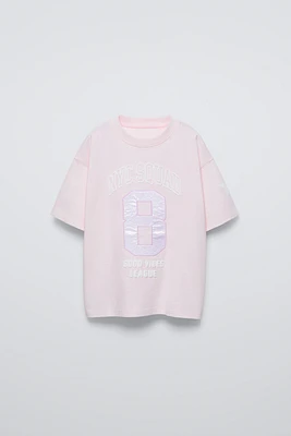 SATIN VARSITY T-SHIRT