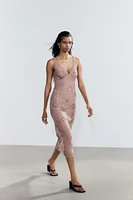BEADED MIDI DRESS