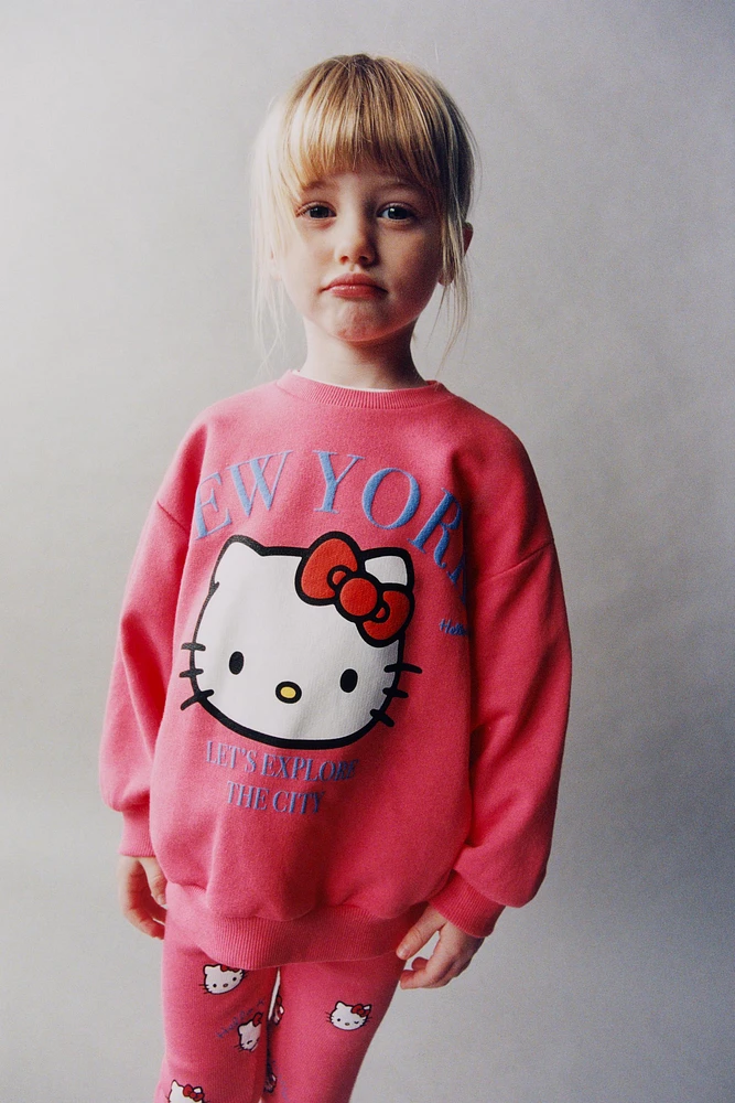 HELLO KITTY © SANRIO RIBBED SWEATSHIRT AND LEGGINGS SET