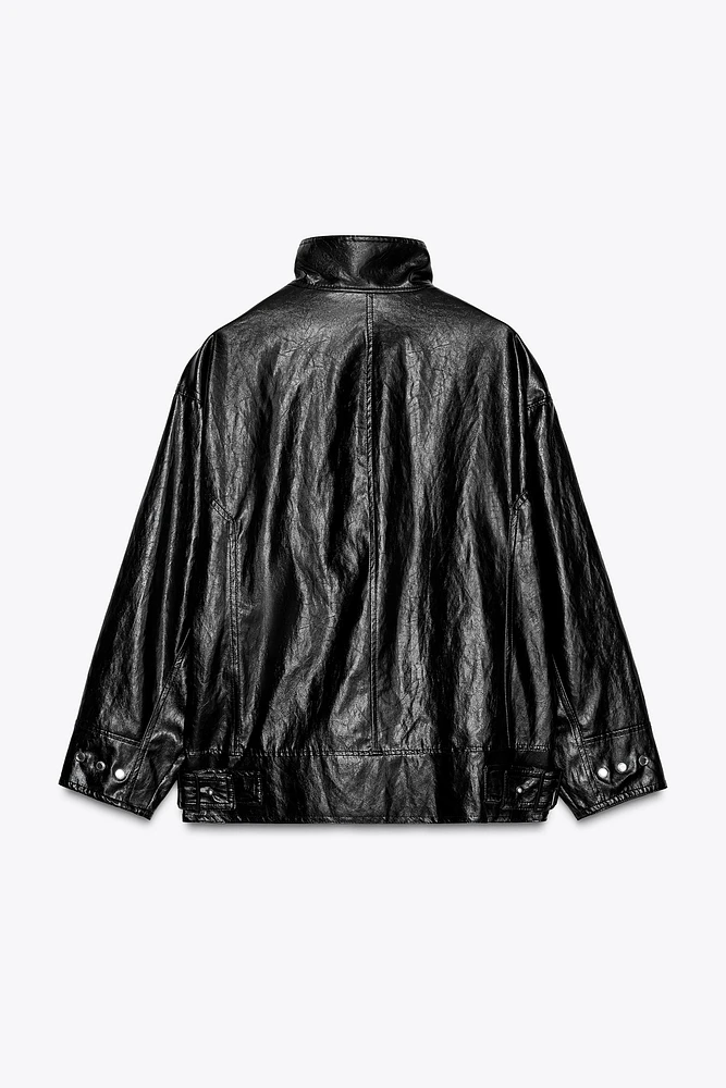 FAUX LEATHER JACKET ZW COLLECTION