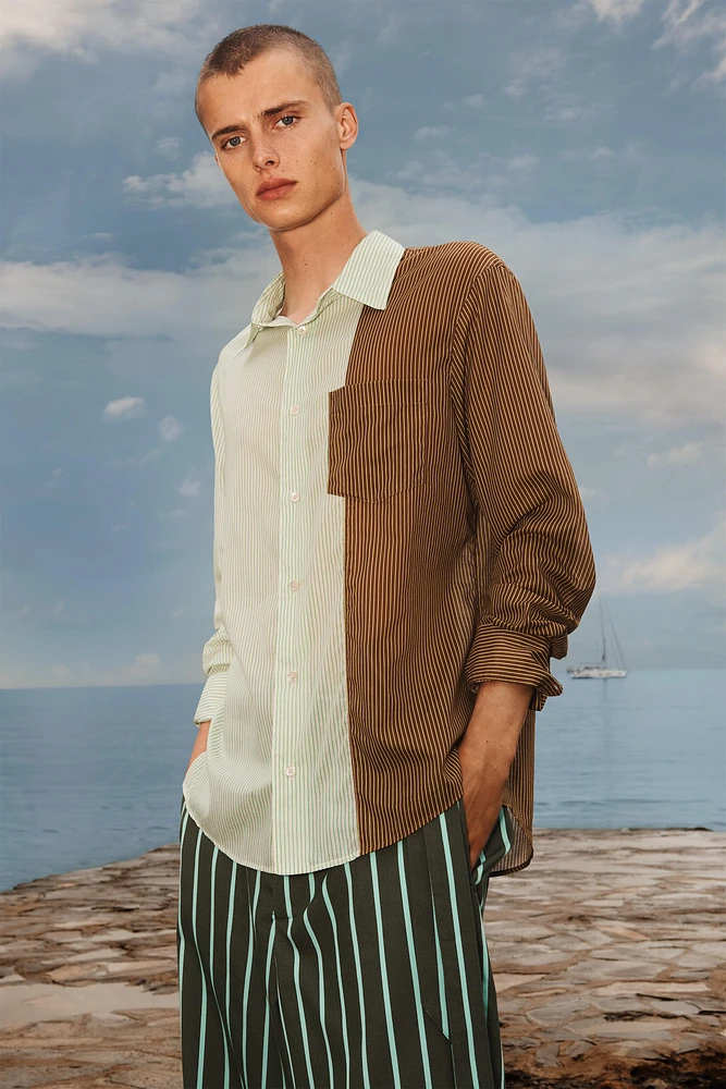 CHEMISE COLOR BLOCK RAYURES LIMITED EDITION