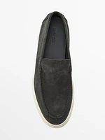 Mocassins croûte de cuir