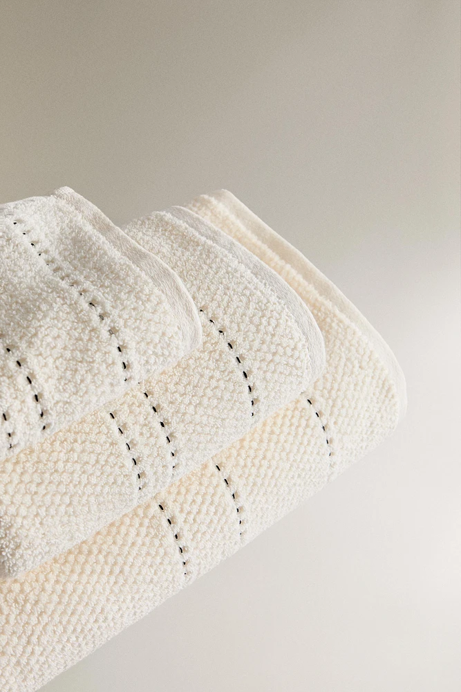 SERVIETTE DE BAIN POINT RIZ SURPIQÛRE