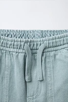 COMFY TWILL COTTON LINEN SHORTS