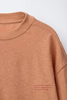 COTTON AND LINEN T-SHIRT WITH TEXT