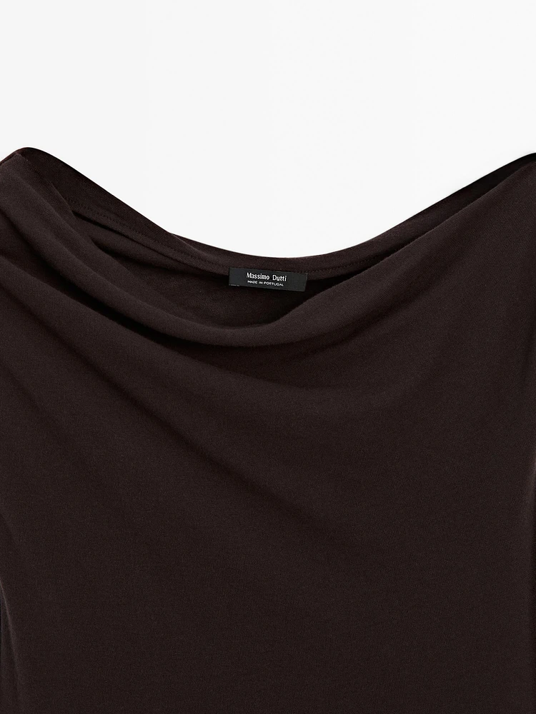 Top asymétrique 100 % coton