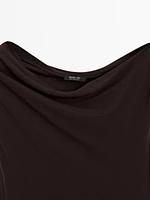 Top asymétrique 100 % coton