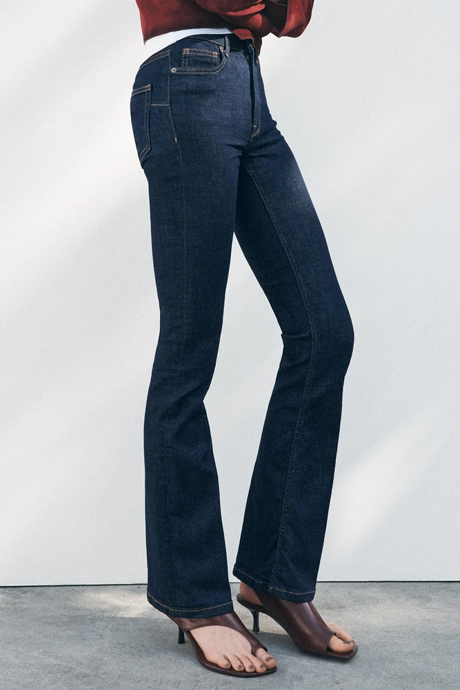 FULL LENGTH MID WAIST BOOTCUT JEANS ZW COLLECTION