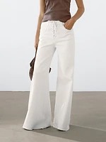 Flared high-waist jeans