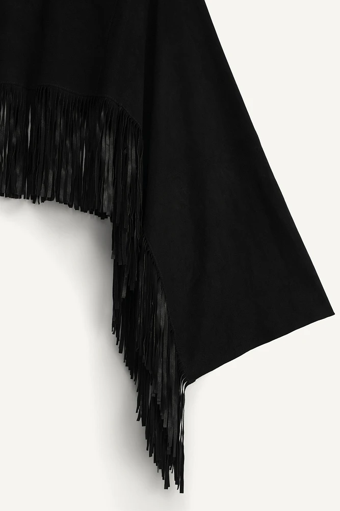 LIMITED EDITION SUEDE FRINGE CAPE