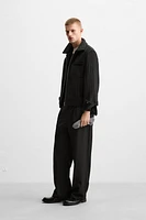 WOOL BLEND STRIPED JACKET
