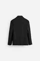 RELAXED FIT WRINKLED JACQUARD BLAZER