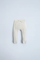 BOW FOOTED KNIT LEGGINGS