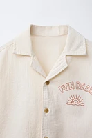 TEXTURED EMBROIDERED SHIRT