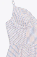 VOLUMINOUS STRIPED POPLIN TOP