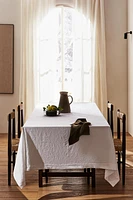 JACQUARD LEAF TABLECLOTH