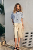 STRIPED POPLIN SHIRT