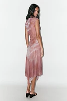 RUCHED TULLE DRESS