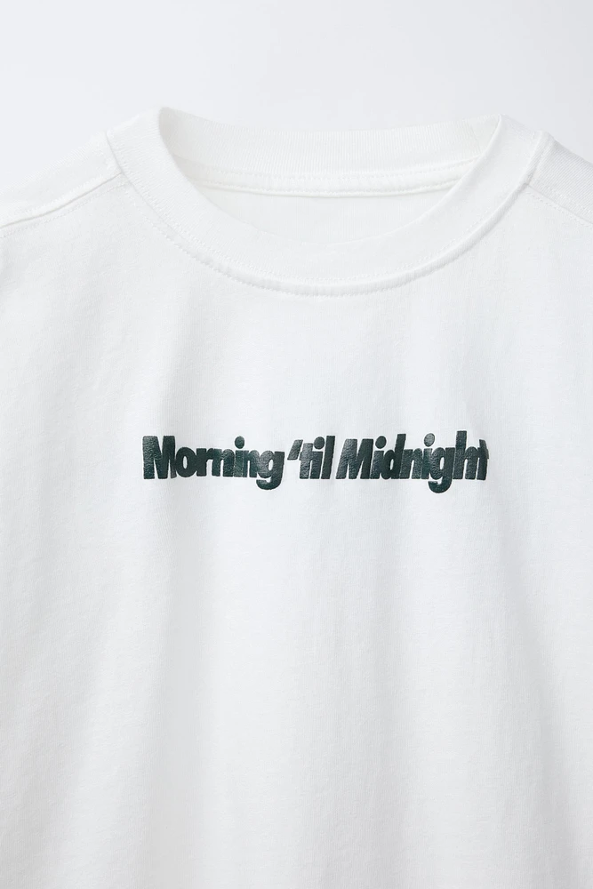 RAISED TEXT T-SHIRT