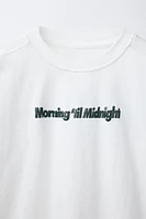 RAISED TEXT T-SHIRT