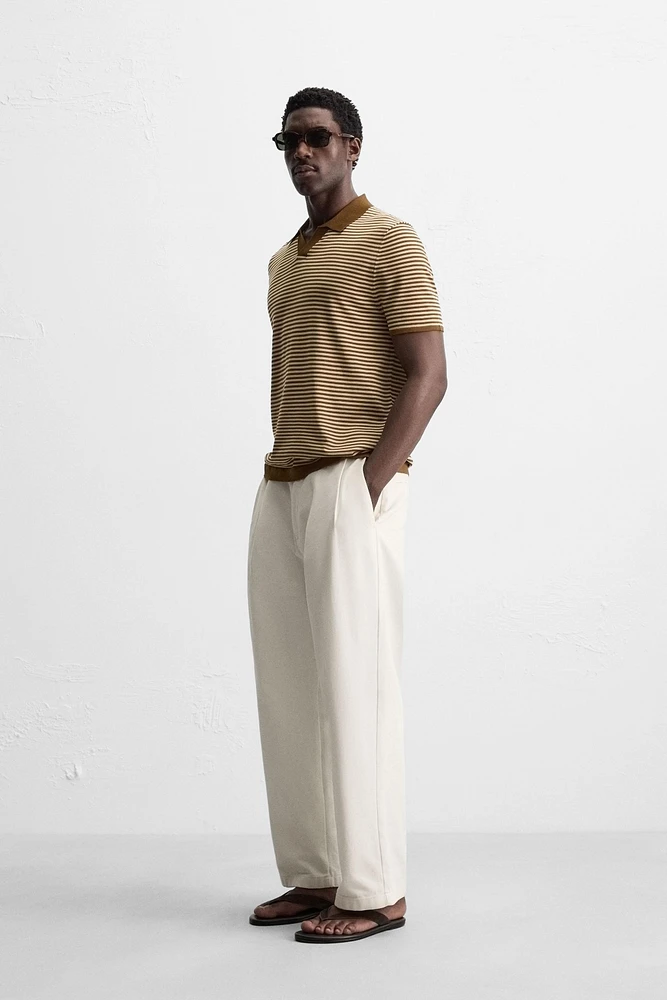 POLO EN MAILLE À RAYURES