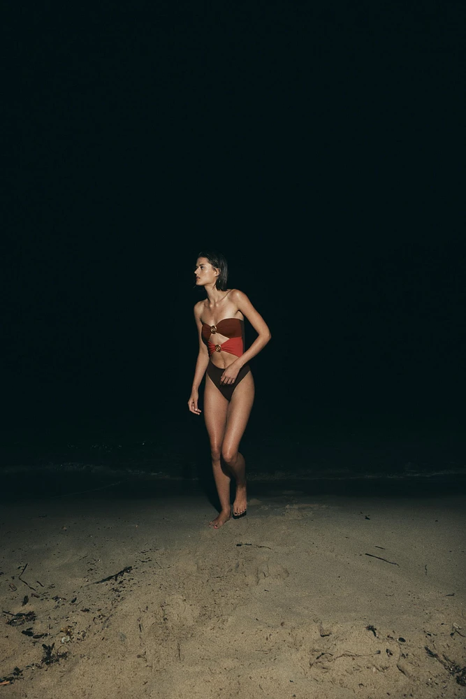 MAILLOT DE BAIN BANDEAU PIÈCES SPIRALE