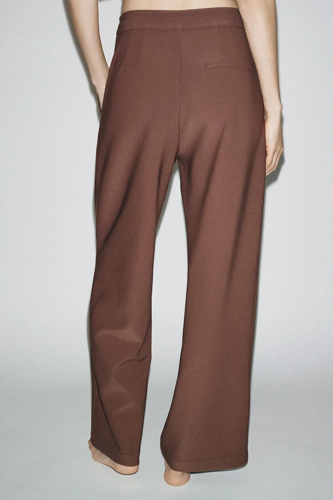 WIDE LEG CREPE PANTS