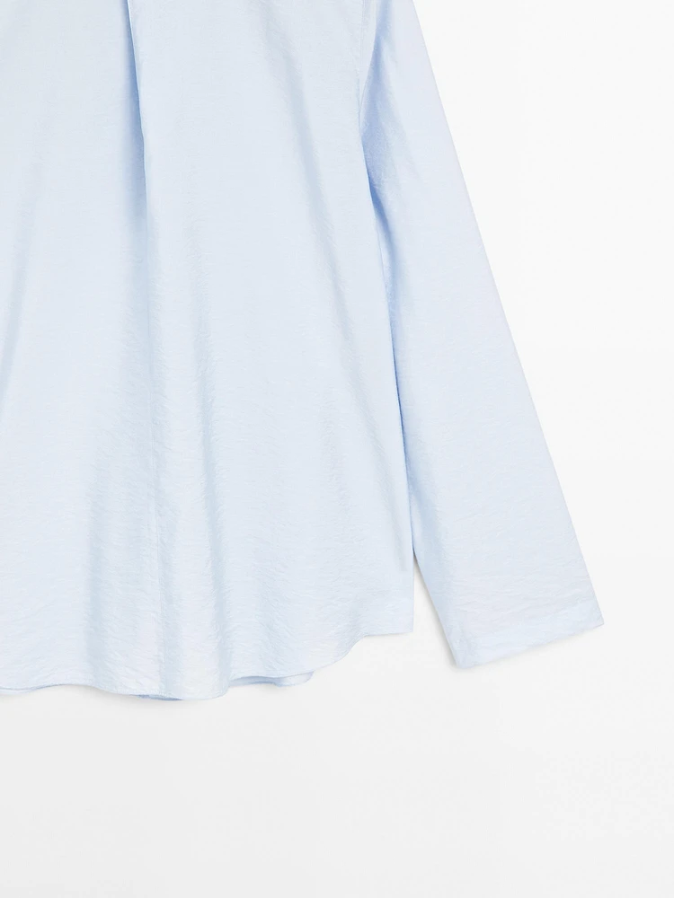 Blouse manches longues détail col