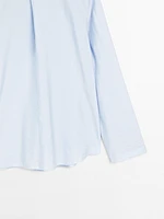 Blouse manches longues détail col