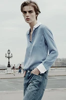 STRIPED SILK SHIRT ZW COLLECTION