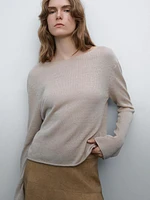Jupe midi ample lin mélangé