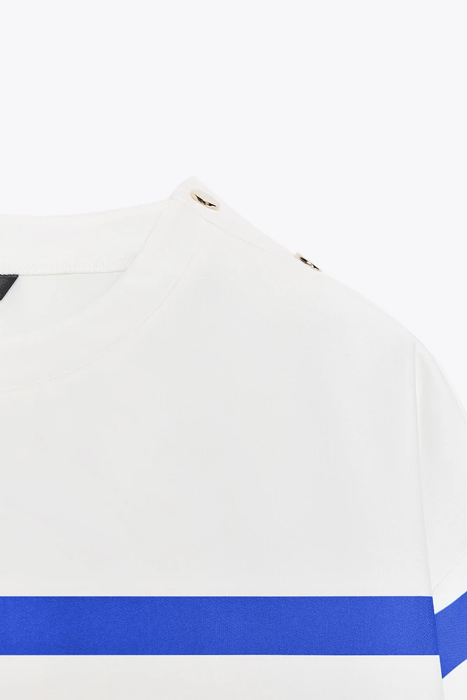 SHORT SLEEVE STRIPE TOP