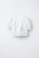 METALLIC FLORAL THREAD TOP