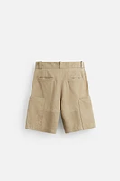 SUEDE CARGO SHORTS