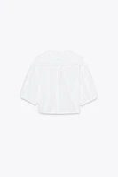 PETER PAN COLLAR POPLIN SHIRT