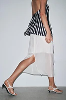 JUPE MIDI SEMI-TRANSPARENTE ZW COLLECTION
