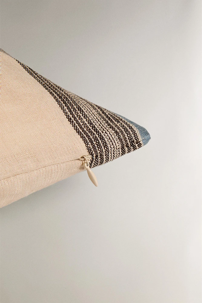 STRIPED THROW PILLOW COVER
