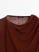 Flowing top with cape detail